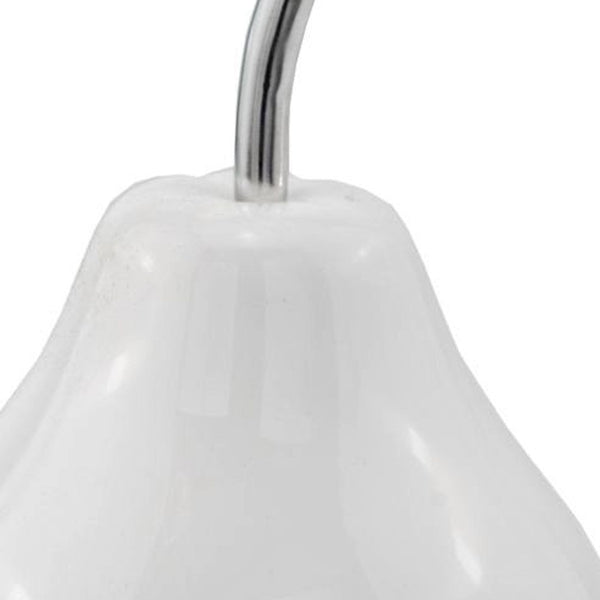 Homeroots White Jumbo Pear Shaped Aluminum Accent Home Decor  Aluminum 383754