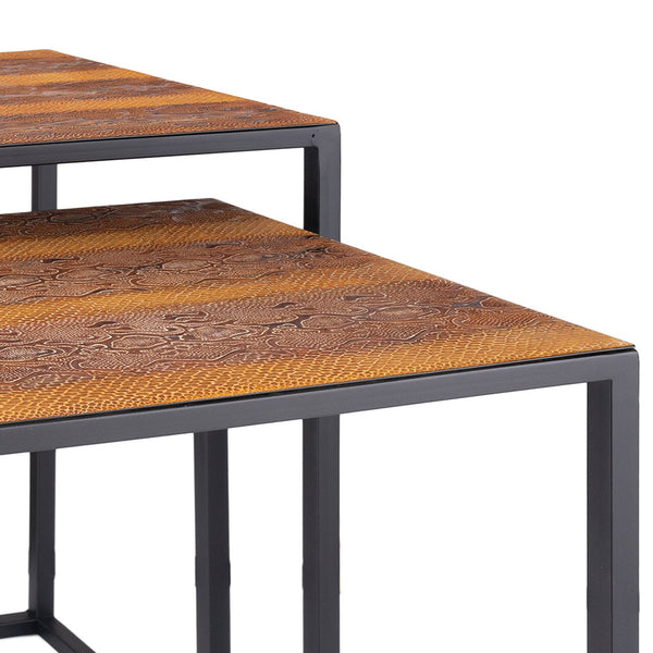 Homeroots 22" Black And Brown Resin End Table   383761