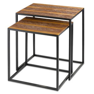 Homeroots 22" Black And Brown Resin End Table   383761