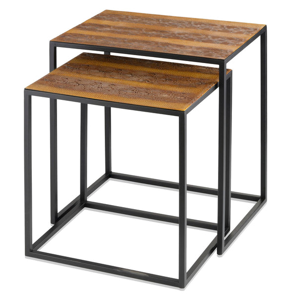 Homeroots 22" Black And Brown Resin End Table   383761