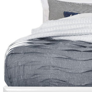 Homeroots White Solid Wood Full Eight Drawers Bed  Wood 383793