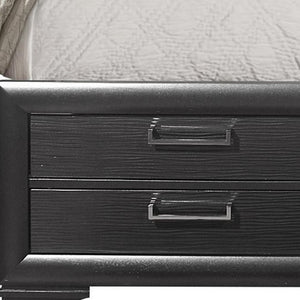 Homeroots Solid Wood Full Gray Eight Drawers Bed  Wood 383796