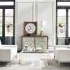 Chelsea House Crystal Ball On Antique Gold Stand By Claire Bell — Polished Clear Sphere, Transitional Accent Decor 383797