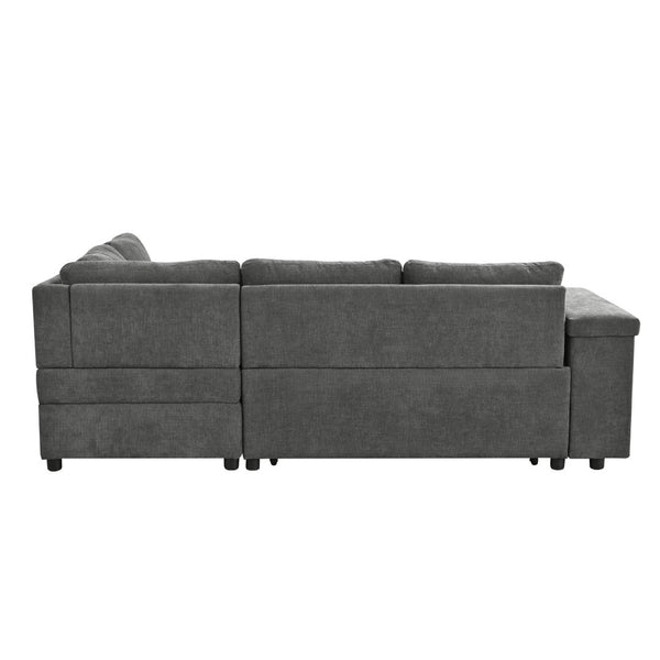 English Elm Mirod L Shaped Sleeper Sectional with Hidden Storage and Fold Out Bed for Apartments N760S0000030G