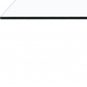 Homeroots 48" Clear And Gray And White Glass And Steel Coffee Table   383812