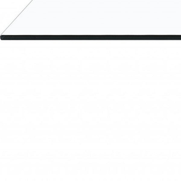 Homeroots 48" Clear And Gray And White Glass And Steel Coffee Table   383812