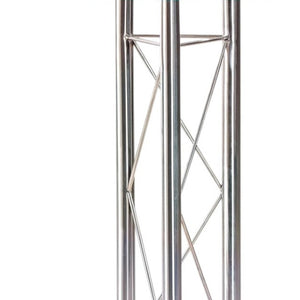 Homeroots 26" Clear Silver And Black Glass And Metal Round Bar Table   383822