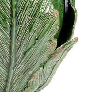 Chelsea House Small Hand-Glazed Forest Artichoke Decorative Porcelain Accent In Aged Emerald Green For Shelves 383823