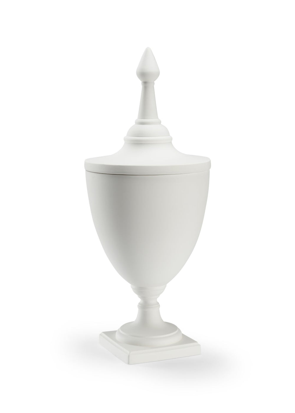 Chelsea House Bisque Ceramic Urn — 33" Tall White Matte Decorative Vase For Dried Florals, Mantel Accent, Timeless Decor 383826