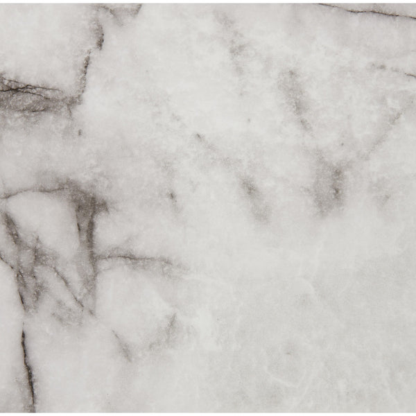 Homeroots 71" White Marble Pedestal Base Dining Table   383826