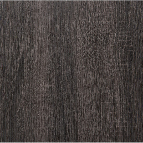 Homeroots 36" Clear And Gray Glass And Stainless Steel Double Pedestal Base Dining Table   383831