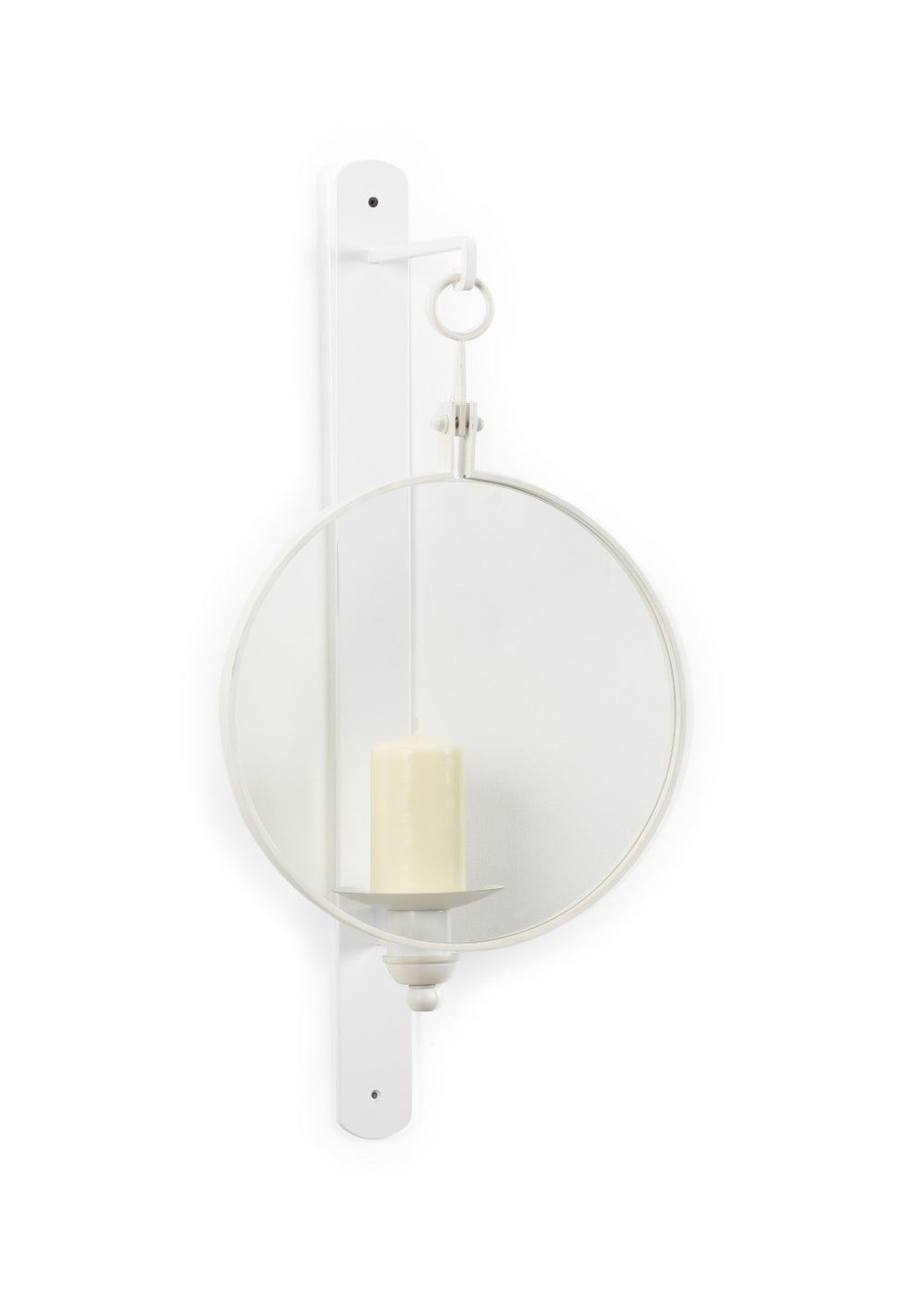 Chelsea House Leggit White Lacquered Wall Sconce With Clear Glass Shield — 29.5" Contemporary Ambient Lighting Fixture 383861