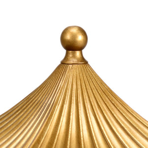 Chelsea House Pagoda Pagoda-Inspired Gold Etagere By Bradshaw Orrell — 31" H Tower Shelf With White Aluminum Trims 383862