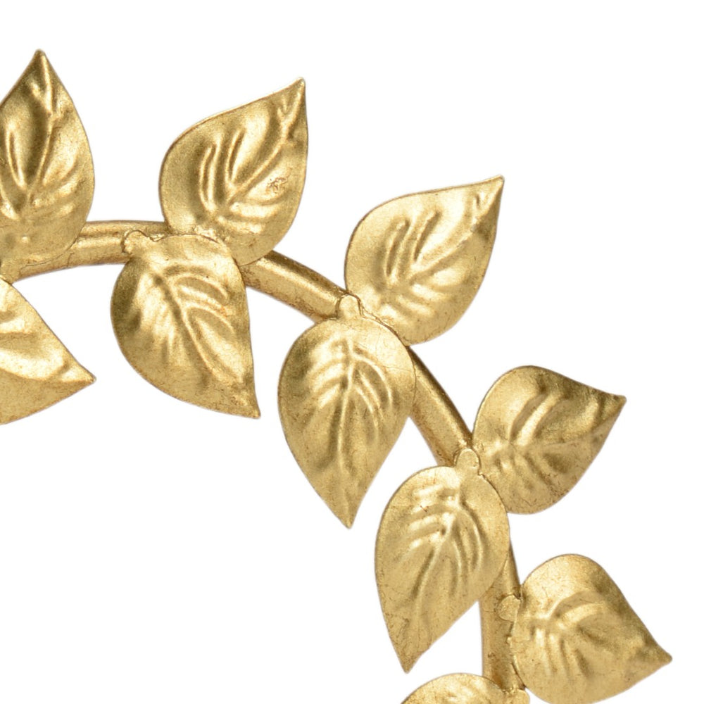 Chelsea House Leaf Antique Gold Sculptural Accent By Claire Bell On Clear Acrylic Base — Organic Mantel & Desk Decor 383866