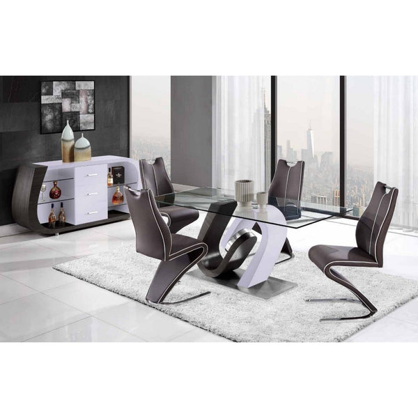 HomeRoots White Multi-Tone Buffet with 3 Drawers - Modern Sideboard for Stylish Storage & Organization Solutions 383917