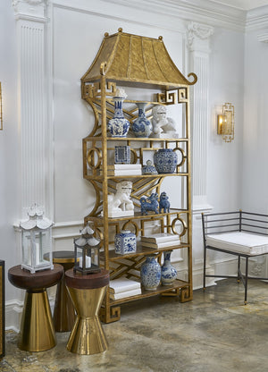 Chelsea House N. N. Y. Drinks Table By Bradshaw Orrell — Mahogany Frame, Clear Tempered Glass Top, Antique Gold Trim, Compact Elegance 383924