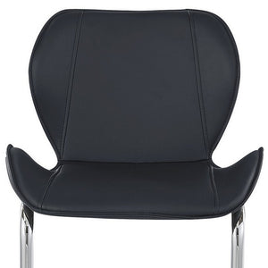 Homeroots Set Of Four 26 " Black And Silver Metal Low Back Bar Height Bar Chairs   383944