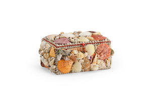 Chelsea House Large Shell Box With Iridescent Natural Shell Finish — Coastal Jewelry Storage, Chic Tabletop Accent (10.5" W) 383948