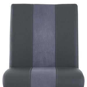 Homeroots Set Of Four 26 " Gray And Silver Metal Low Back Counter Height Bar Chairs   383949