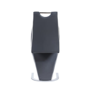 Homeroots Set Of Two Gray And White And Silver Upholstered Dining Side Chairs  Wood 383958