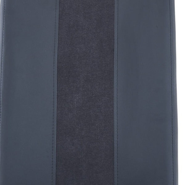 Homeroots Set Of Four Black And Silver Upholstered Faux Leather Dining Side Chairs  Wood 383963