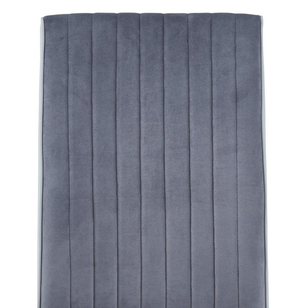 Homeroots Set Of 4 Two Tone Grey And Chrome Dining Chairs  Wood 383965