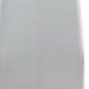 Homeroots Set Of Four White And Silver Upholstered Faux Leather Dining Side Chairs  Metal 383967