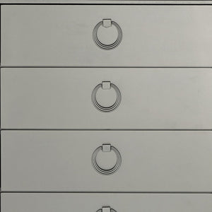 Homeroots 33" Silver Solid Wood Mirrored Five Drawer  Solid Wood 383980