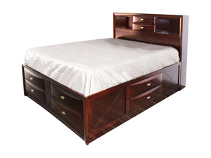English Elm Ireland Espresso Finish Platform Bed With Ample Storage For Organized, Stylish Bedrooms B2726S00393