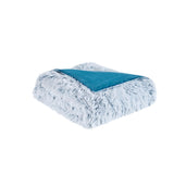 Intelligent Design Emma Casual Shaggy Faux Fur Throw ID50-1604 Teal