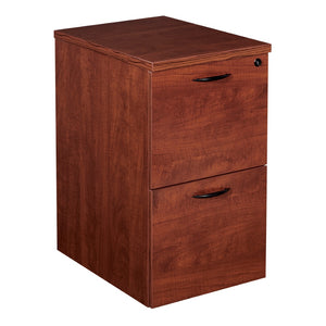 OSP Home Furnishings Napa Mobile Service Pedestal Compact Foodservice Station for Cafeterias and Break Rooms Ff Cherry NAP-86-CHY