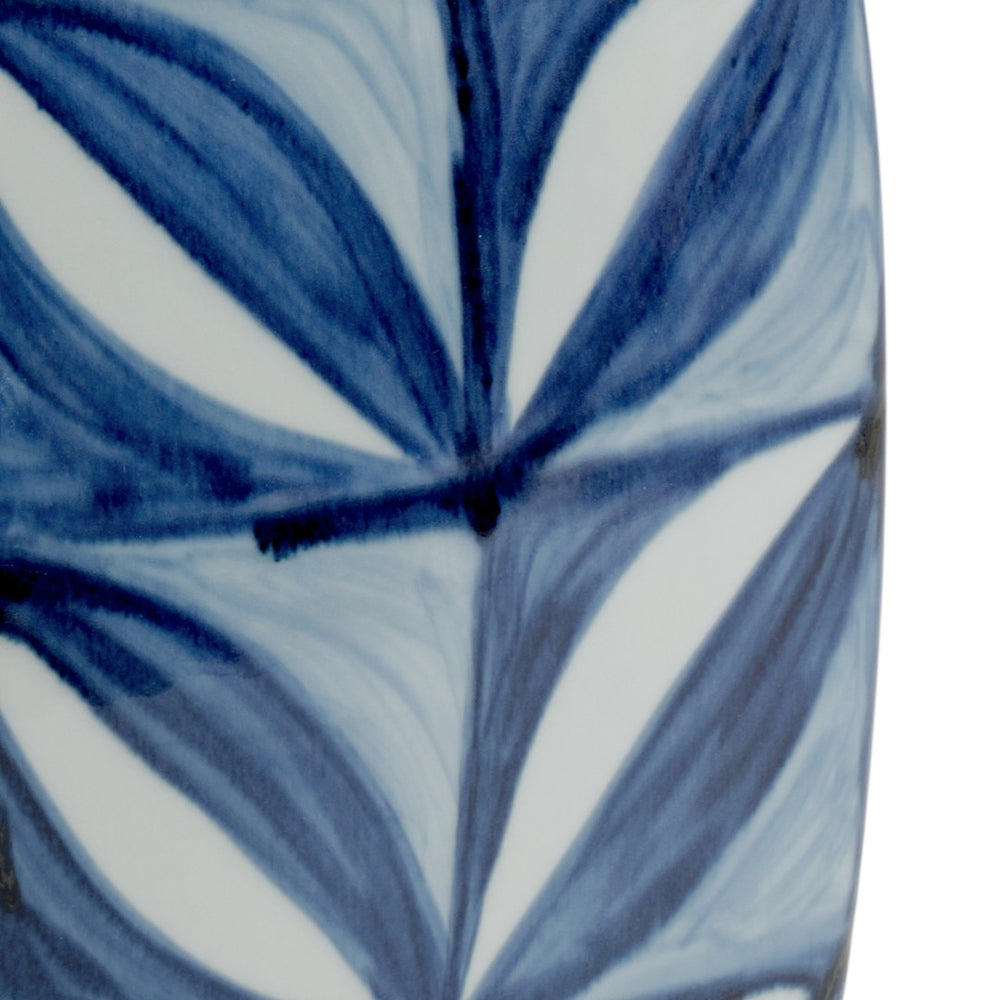 Chelsea House Sanibel Blue & White Glazed Porcelain Garden Seat — Coastal Accent Stool Or Side Table, Durable Outdoor-Friendly 384000