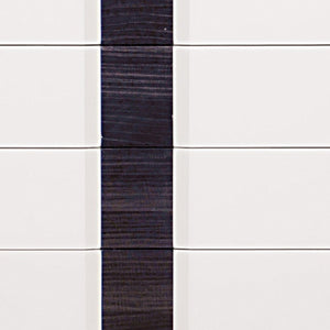 Homeroots White And Grey Chest With 5 Drawer  Solid Wood 384008