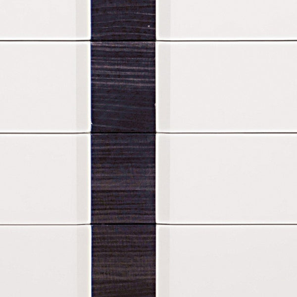 Homeroots White And Grey Chest With 5 Drawer  Solid Wood 384008