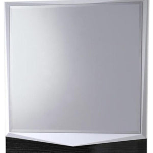 HomeRoots 44" Gray and White Beveled Glass Accent Mirror - Stylish Wall Decor for Contemporary Spaces 384010