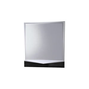 HomeRoots 44" Gray and White Beveled Glass Accent Mirror - Stylish Wall Decor for Contemporary Spaces 384010