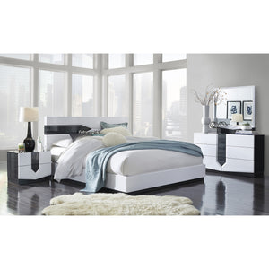 Homeroots White And Grey Nightstand With 2 Drawer   384011