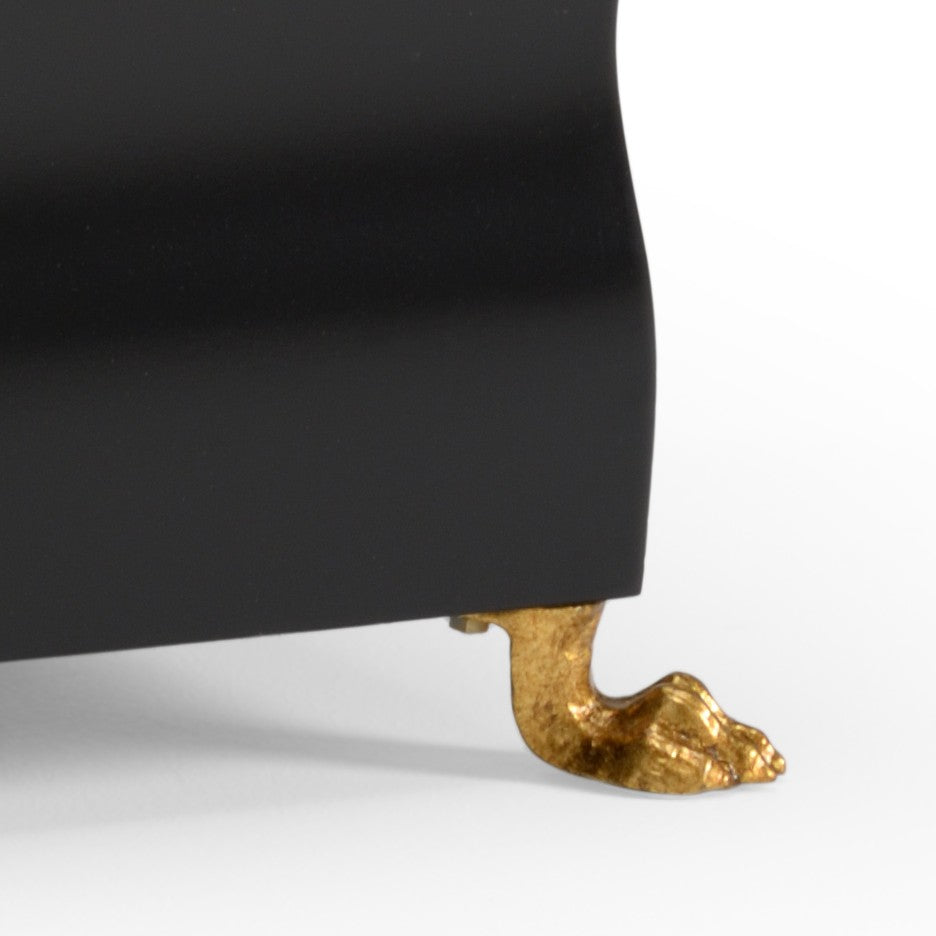 Chelsea House French Tole Planter Black Lacquer With Antique Gold Accents — Elegant Vintage Iron Display Piece For Home Decor 384012