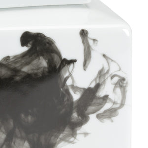 Chelsea House Black Jizhou Vase Medium — Hand-Painted Black & White Porcelain Accent, Glossy 9.5" Sculptural Decor 384017