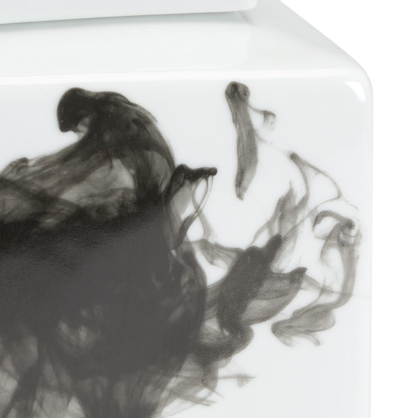 Chelsea House Black Jizhou Vase Medium — Hand-Painted Black & White Porcelain Accent, Glossy 9.5" Sculptural Decor 384017