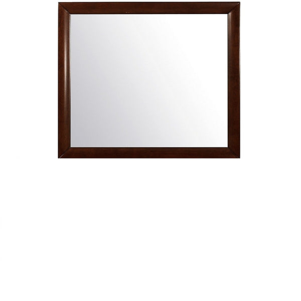 Homeroots 35" Merlot Framed Accent Mirror  Wood 384022