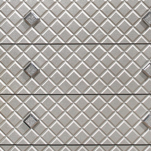 Homeroots Champagne Toned Chest With Tapered Acrylic Legs And 5 Drawers  Solid Wood 384034