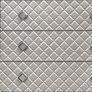 Homeroots Champagne Toned Chest With Tapered Acrylic Legs And 5 Drawers  Solid Wood 384034