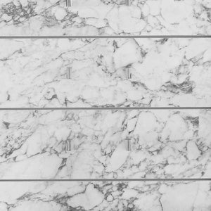 Homeroots Modern White Chest With 5 Faux Marble Detailed Front Drawer.  Solid Wood 384038