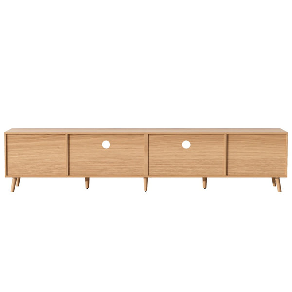 English Elm Rattan Door Media Console with Pine Legs Modern Farmhouse Tv Stand for Large Living Rooms N710P365030P