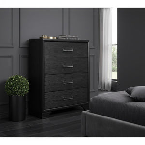 HomeRoots Grey Contemporary Six-Drawer Chest for Stylish Bedroom Storage with Durable Design and Modern Aesthetic 6 384058