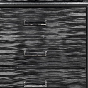 Homeroots Grey Chest With 6 Drawers  Solid Wood 384058