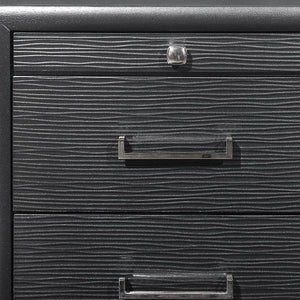 Homeroots 27" Gray Two Drawers Manufactured Wood Nightstand   384061