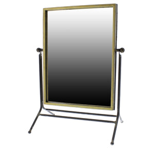 Homeroots 18" Black Framed Makeup Shaving Tabletop Mirror  Iron,Mirror 384116