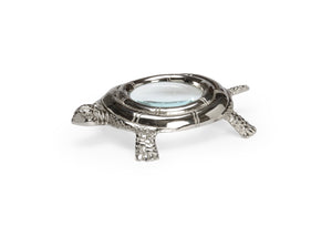 Chelsea House Turtle Polished Nickel Sea Turtle Magnifier – Compact 7" Decorative Desk Lens For Reading & Gifts 384138